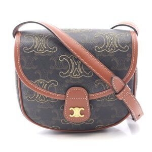 Celine Triomphe Mini Besace Canvas Leather Bag